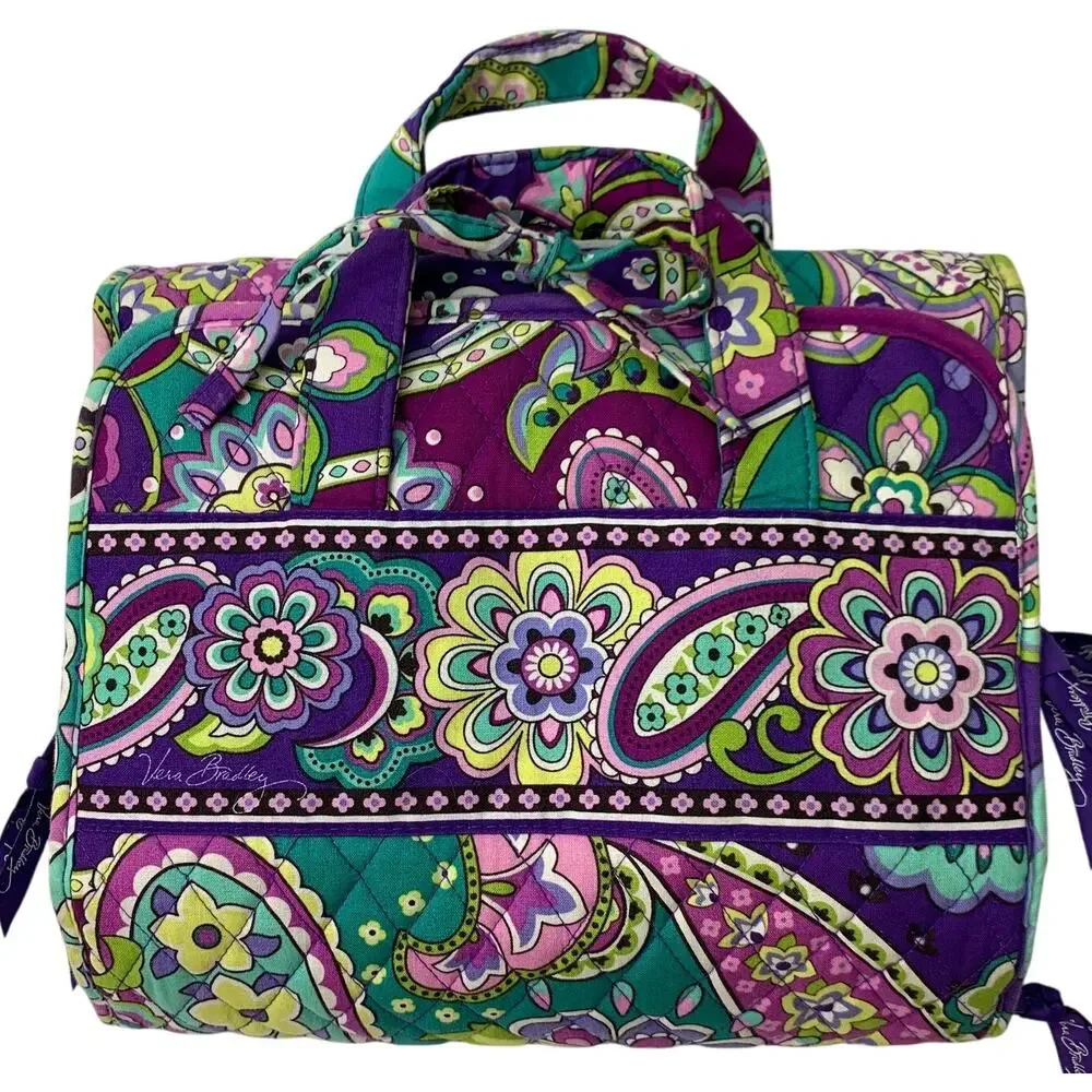 Vera Bradley Northern Lights Hanging Cosmetic Bag Packing Travel Makeup Case